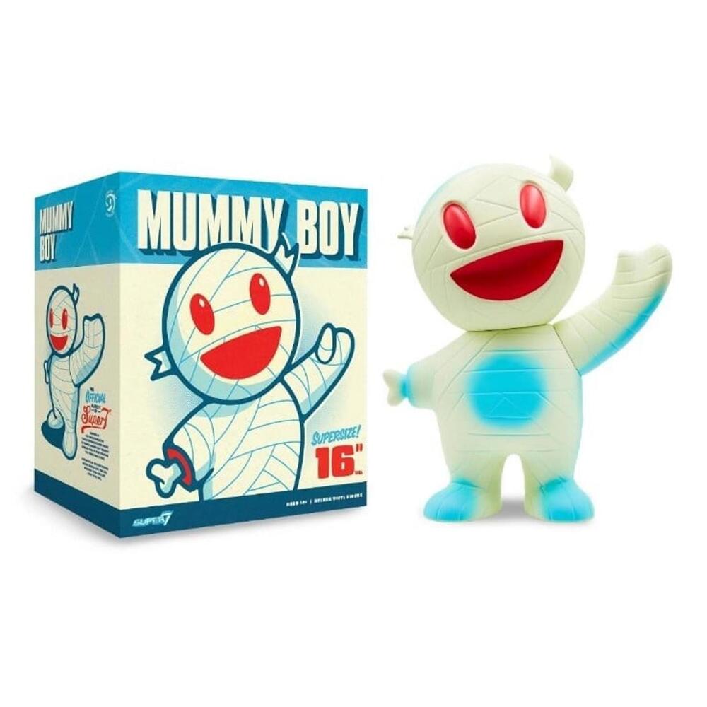 Super7 SuperSize Mummy Boy Super White/Blue Glow In the Dark - Picture 2 of 6